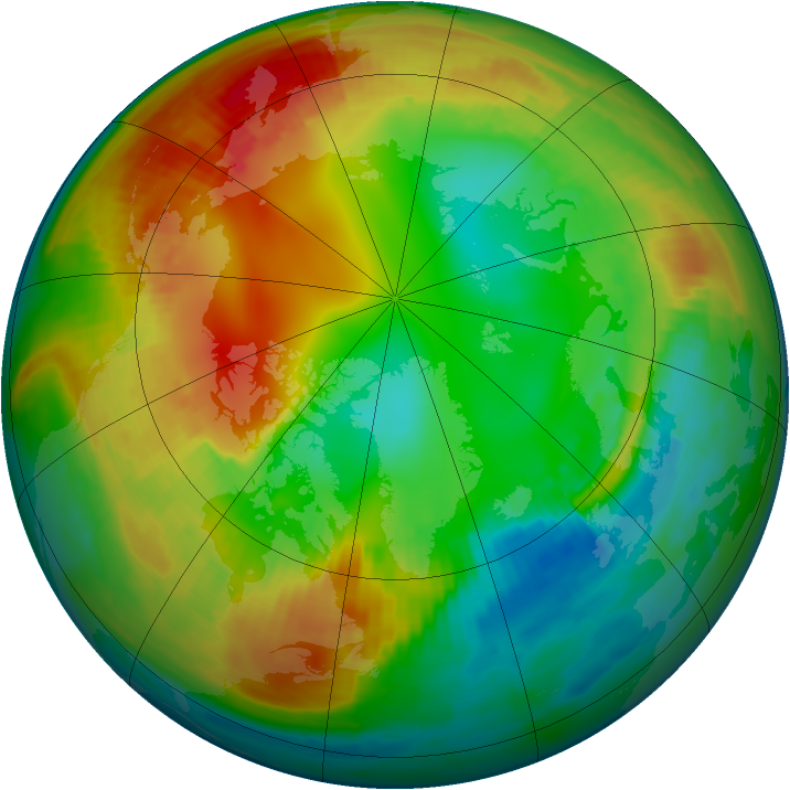 Arctic ozone map for 02 February 2000